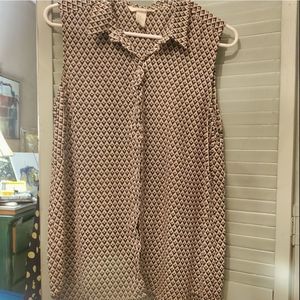 Black and white chiffon sleeveless by HNM